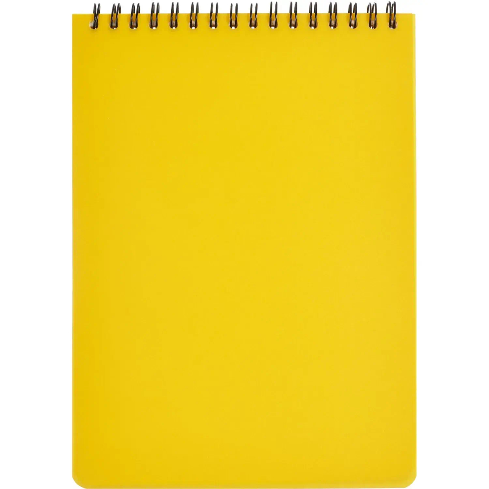 Блокнот А5,60л,кл,спир,пласт.обл,тонир.бл. Attache Bright colours Желтый