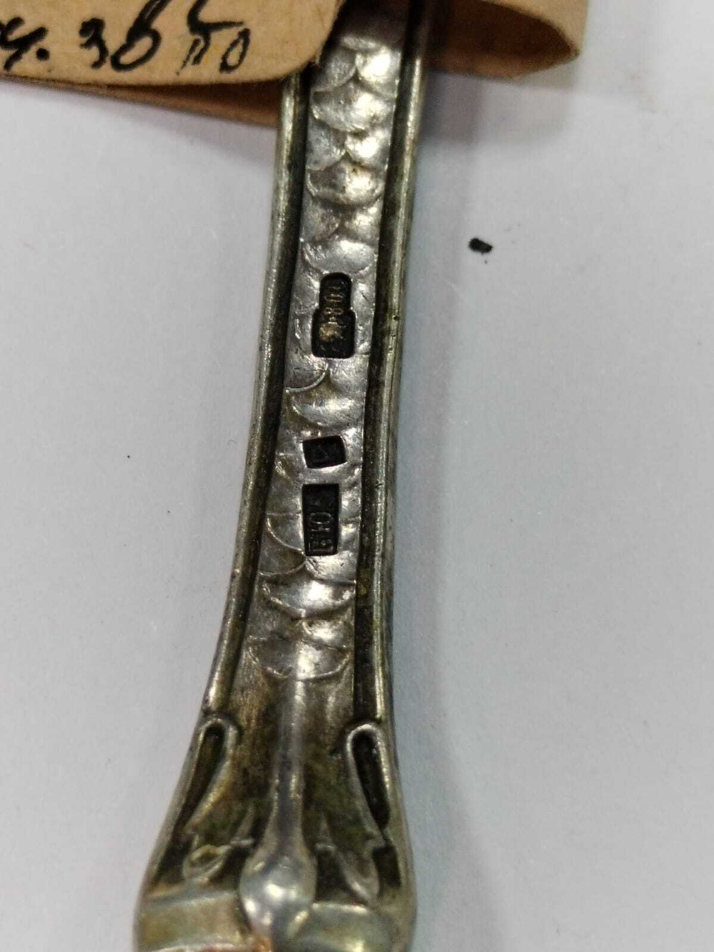 Позолоченный нож, серебро 800 Германия, F.F.Sack