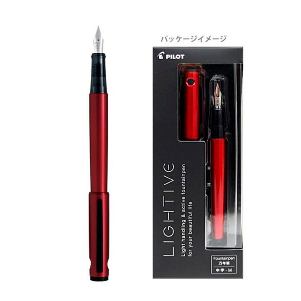 Перьевая ручка Pilot Lightive с пером M красная (FLT-2SR-ARM) 2
