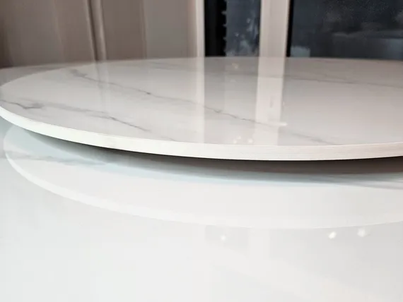 Стол Oscar, Ø150 см, белый керамогранит