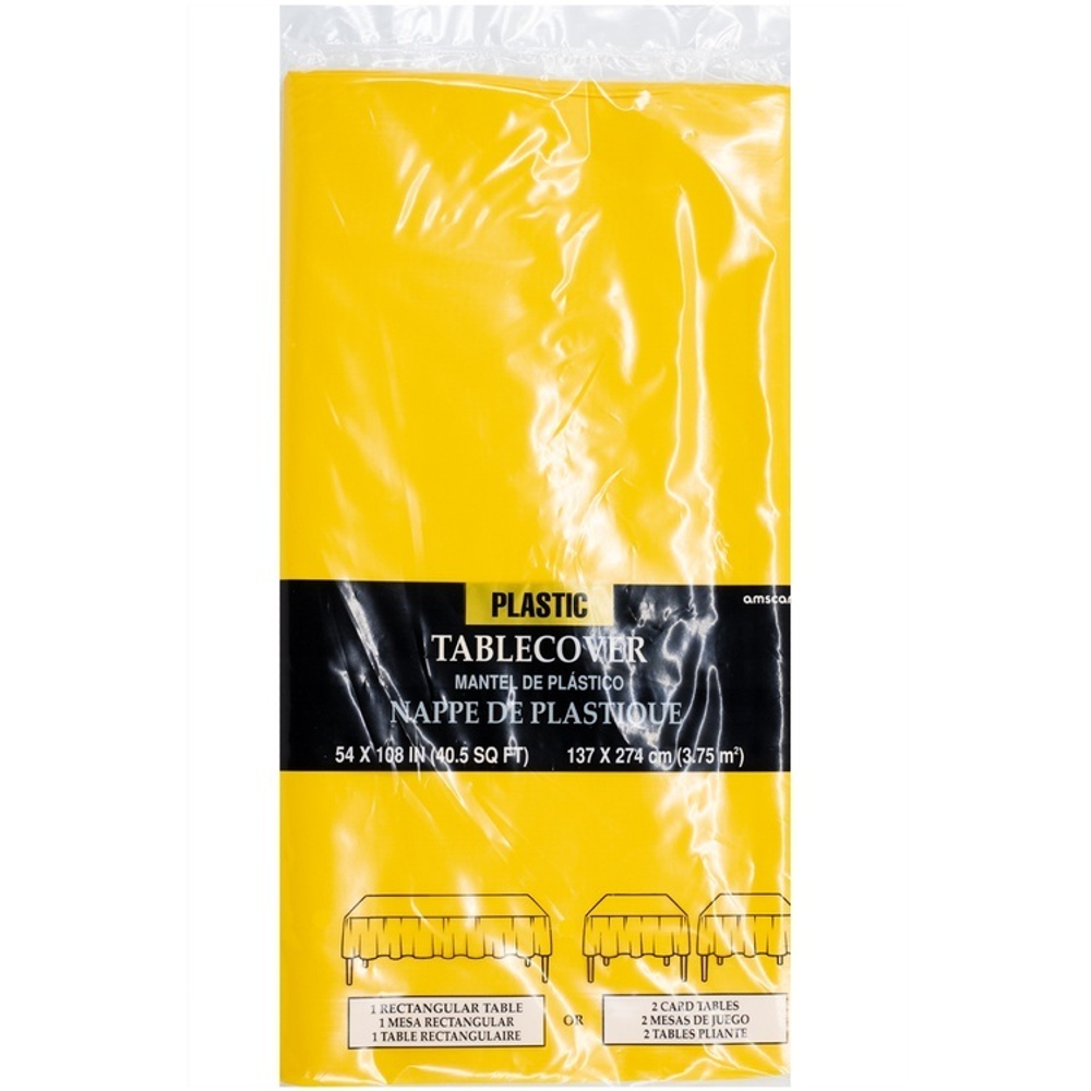 Скатерть п/э однотонная Yellow Sunshine (Желтый) 1,4*2,75 м