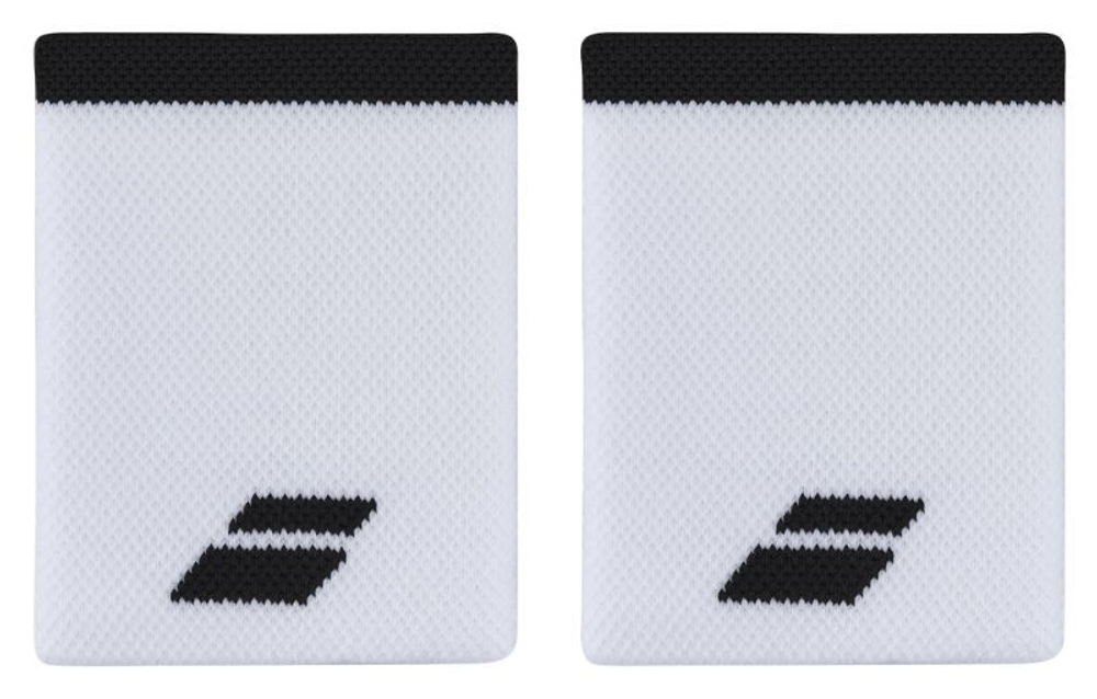 Теннисные напульсники Babolat Logo Jumbo Wristband - White