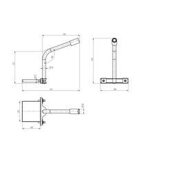 Кронштейн на опору ЭРА SPP-AC3-0-350-060 с 1 хомутом 350mm d60mm | Кронштейны к консольным светильникам
