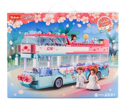 Конструктор блочный Слубан "Свадьба: Прогулочный автобус" (379 дет.)