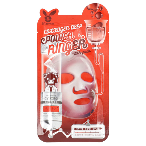Elizavecca, Collagen Deep Power Ringer Beauty Mask Pack, 1 шт., 23 мл (0,78 жидк. Унции)