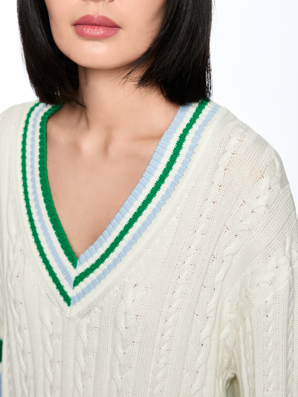 Пуловер из хлопка и шерсти