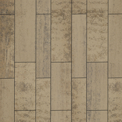 Тротуарная плитка ПАРКЕТ - Листопад гладкий Старый замок, комплект из 4 видов плит