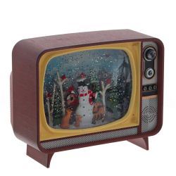 GAEM Изделие декоративное "Телевизор" (подсвет,вьюга,музыка, LR14х3 н/п +USB 100 см), L2, L21 W12 H17 см