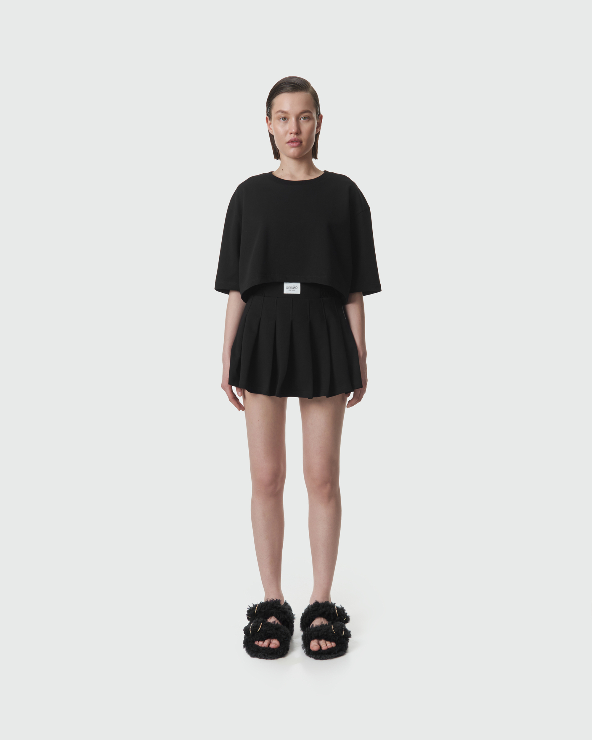 Футболка crop black