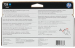 Картриджи HP 728 F9J67A голубой