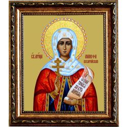 Манефа Кесарийская (Палестинская), дева мученица. Икона на холсте.