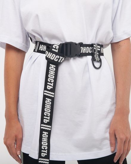 Ремень ЮНОСТЬ Statement Black 160 см