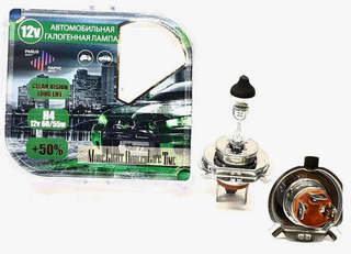 Автолампа H4 12V 60/55W P43t ParusAuto  +50% CLEAN VISION LONG LIFE BOX 34250CV\LL+50 к-т