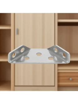 Треугольный кронштейн 8 шт. с демпферами 48 шт.Толщина 1,2 мм,Комплект угловых стяжек для кровати,нержавеющая сталь