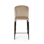 Стул полубарный Albert, бархат бежевый 5/опора конус