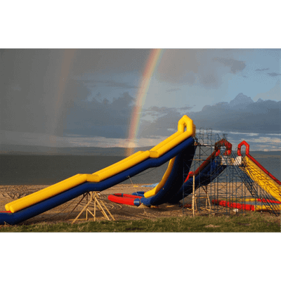 Надувная водная горка для вышки (опоры) «Стрела PRO» с одной ступенью 13*2.5*5 м