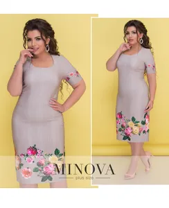 Платье 298Б-бежевый Minova