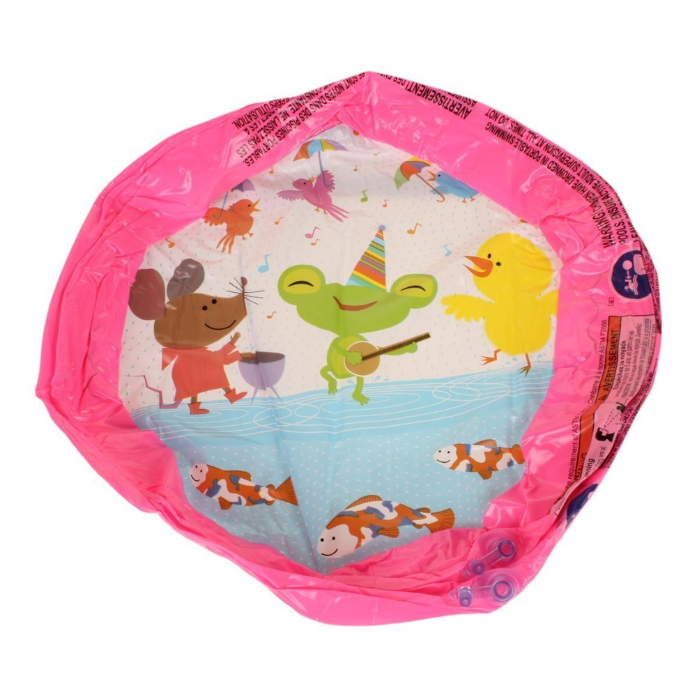 Бассейн круглый детский РАУНД-2 61см*15см, цв. розовый (BESTWAY)