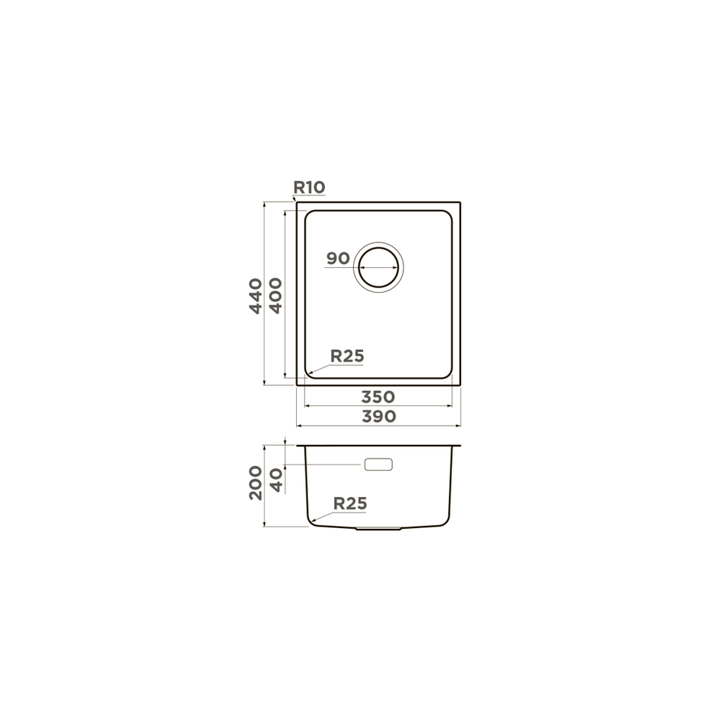 Мойка Tadzava 39-U/I-LG нерж.сталь/светлое золото 4993262