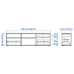 Тумба под ТВ - IKEA VIHALS/ВИХАЛС ИКЕА, 176х37х50 см, черный