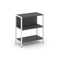 Shelf System Односекционный стеллаж двухярусный SN.STM-211 Антрацит/Металл Белый 810*400*879