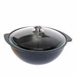 Казан 4,5л литой алюминий со стеклянной крышкой КМ-к47а