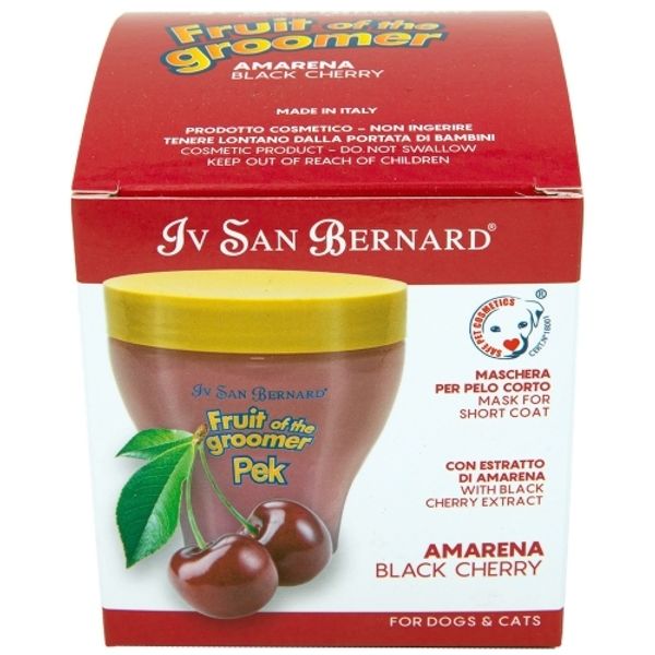 Восстанавливающая маска Iv San Bernard Fruit of the Grommer Black Cherry для короткой шерсти с протеинами шелка