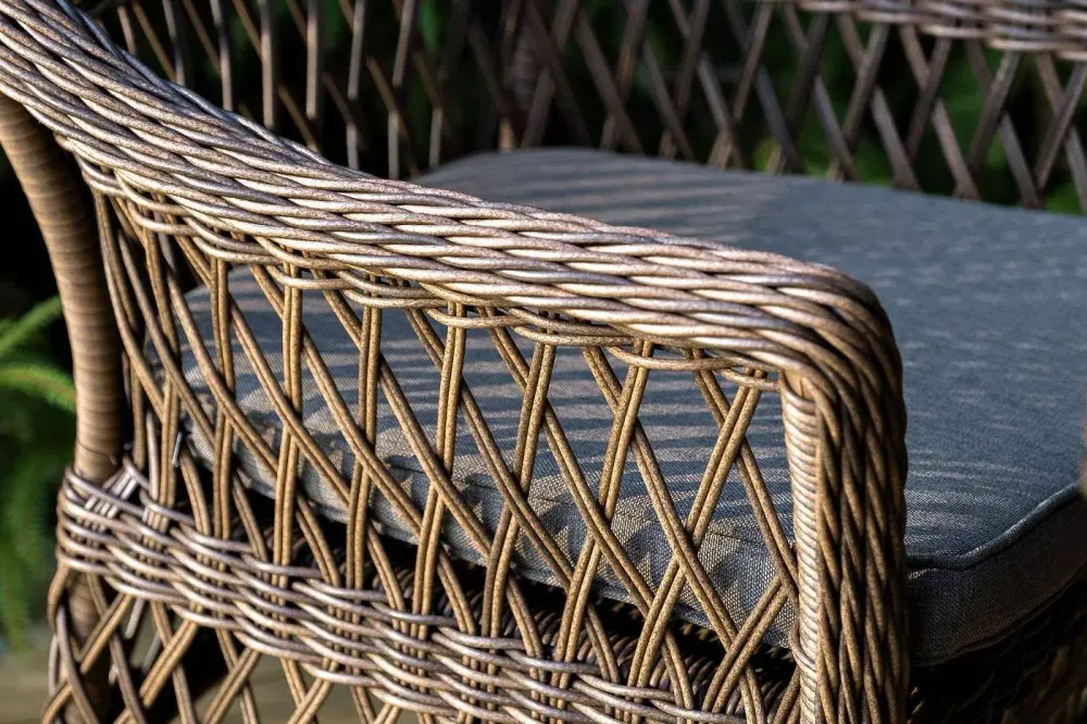 "Сицилия" обеденная группа плетеная, цвет коричневый