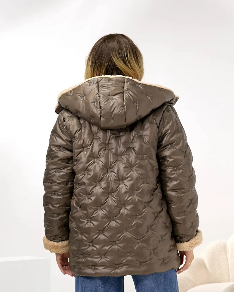 Куртка с мехом УК-4431-1 Фабрика Моды