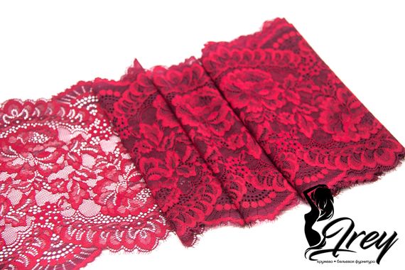 03-05 Кружево эластичные реснички 23 см, бордо