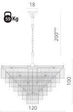 Подвесная люстра Divinare NOVA 3001/01 LM-25