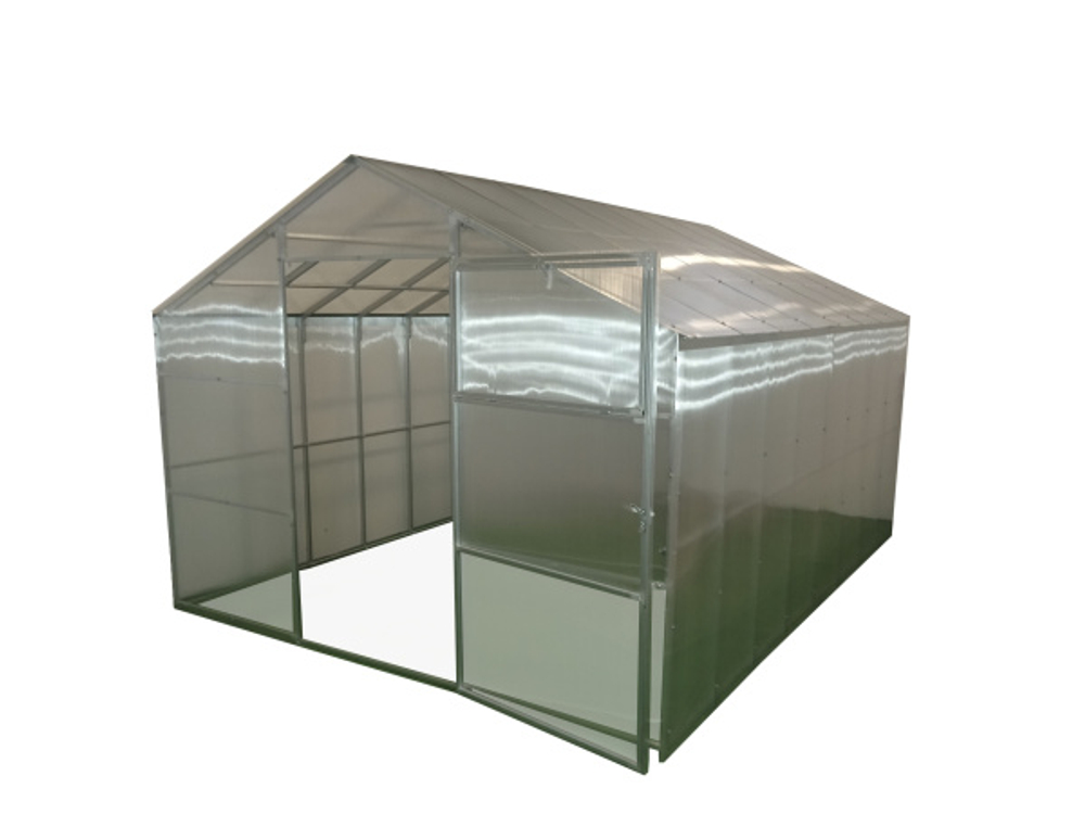 Теплица Агросфера-Домик РАЗБОРНАЯ без СПК (шаг 1 м), 4 места: каркас+перемычки+конек+1 уп метизы