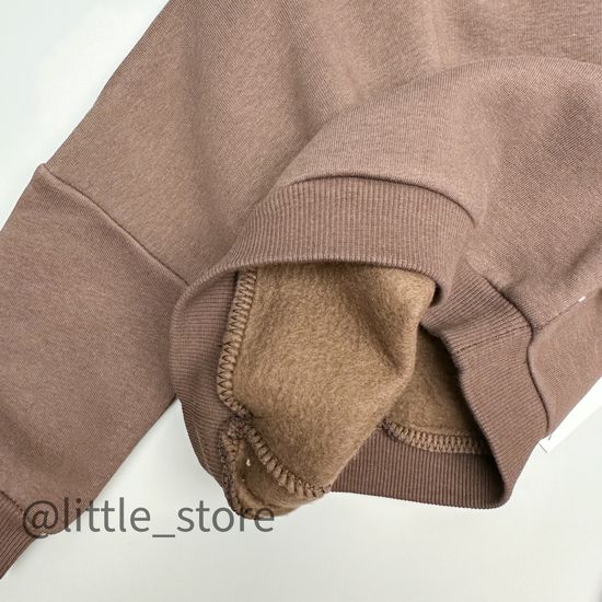 Комплект из футера с начесом "Медвежонок" коричневый