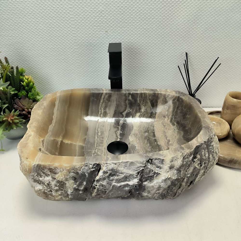 Раковина из оникса Erozy Grey EO-62641 52*43*15 0094