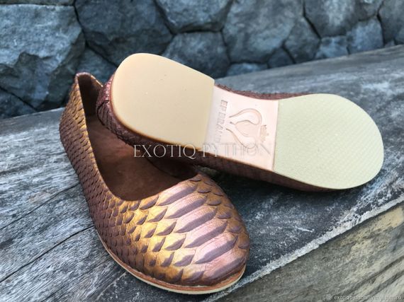 Балетки из кожи питона SH-153