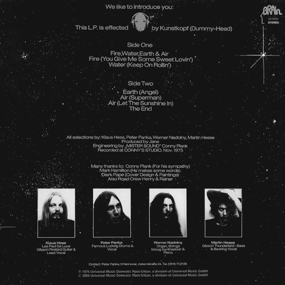 Jane / Fire, Water, Earth & Air (LP)