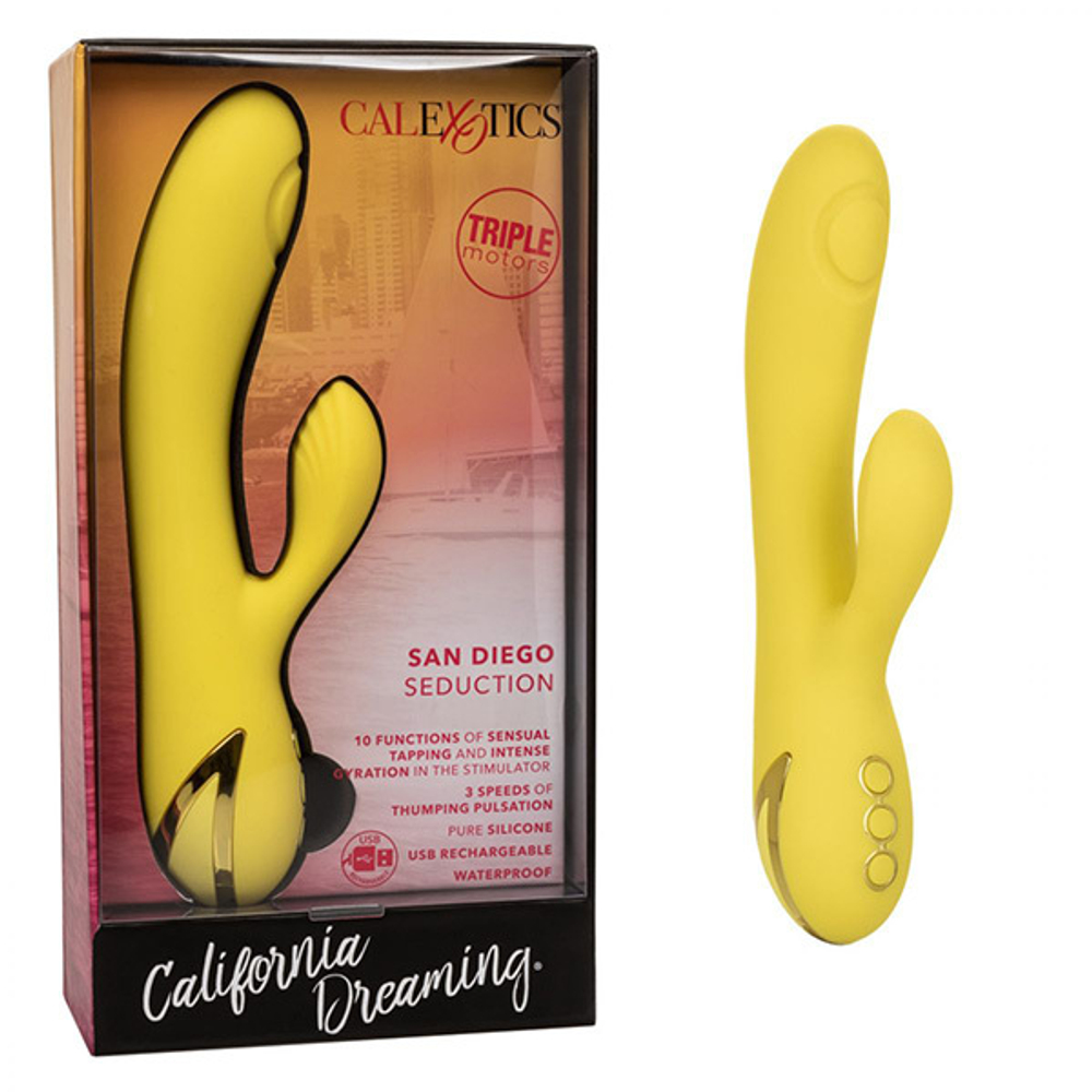 Желтый вибратор-кролик California Exotic Novelties San Diego Seduction SE-4351-05-3