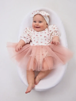 Платье-боди детское сердечки