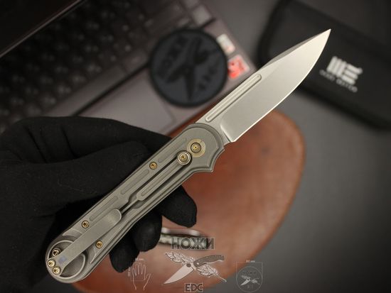 Складной нож WE Knife Double Helix 815F c клинком из стали CPM-S35VN, рукоять титан