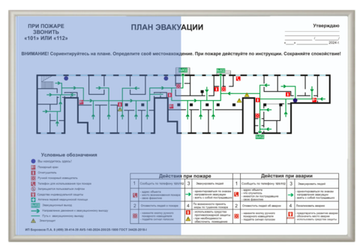 План эвакуации А3 в рамке +ПЭТ (300х400 мм)