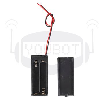 Бокс под батарейки 2шт АА закрытый