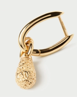 Одиночная серьга Popcorn Jupiter серебро 925 пробы покрытое золотом