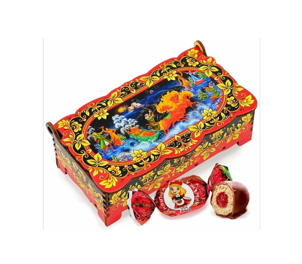 Конфеты глазированные с начинкой "Кремлинка Вишенка"."Сказочная тройка".