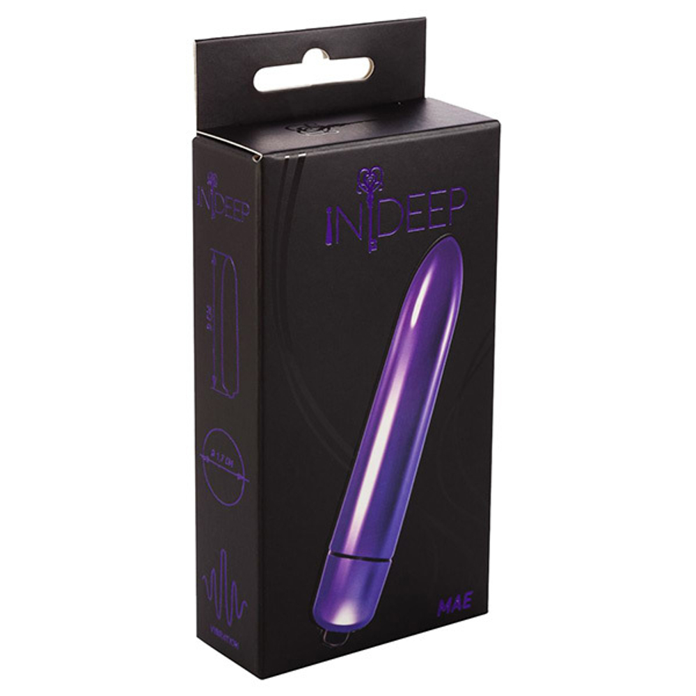 Фиолетовая вибропуля 9см Indeep Mae