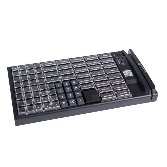 Клавиатура программируемая KB-PION306 (79 клавиш; PS/2; MSR123; ключ) черная, арт. PP30678_L_MSR123_PS/2_B