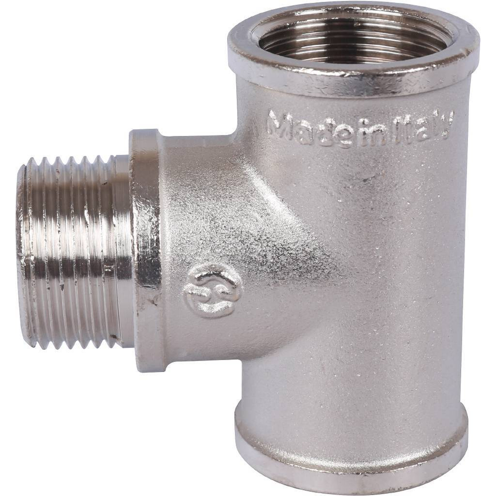 Тройник STOUT никелированный 3/4" ВР/НР/ВР