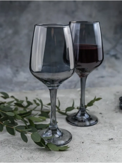 Набор бокалов для вина, 450 мл, 6 шт. серые