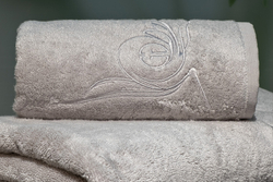 Полотенце 70х140 Garda Decor Лирика серое