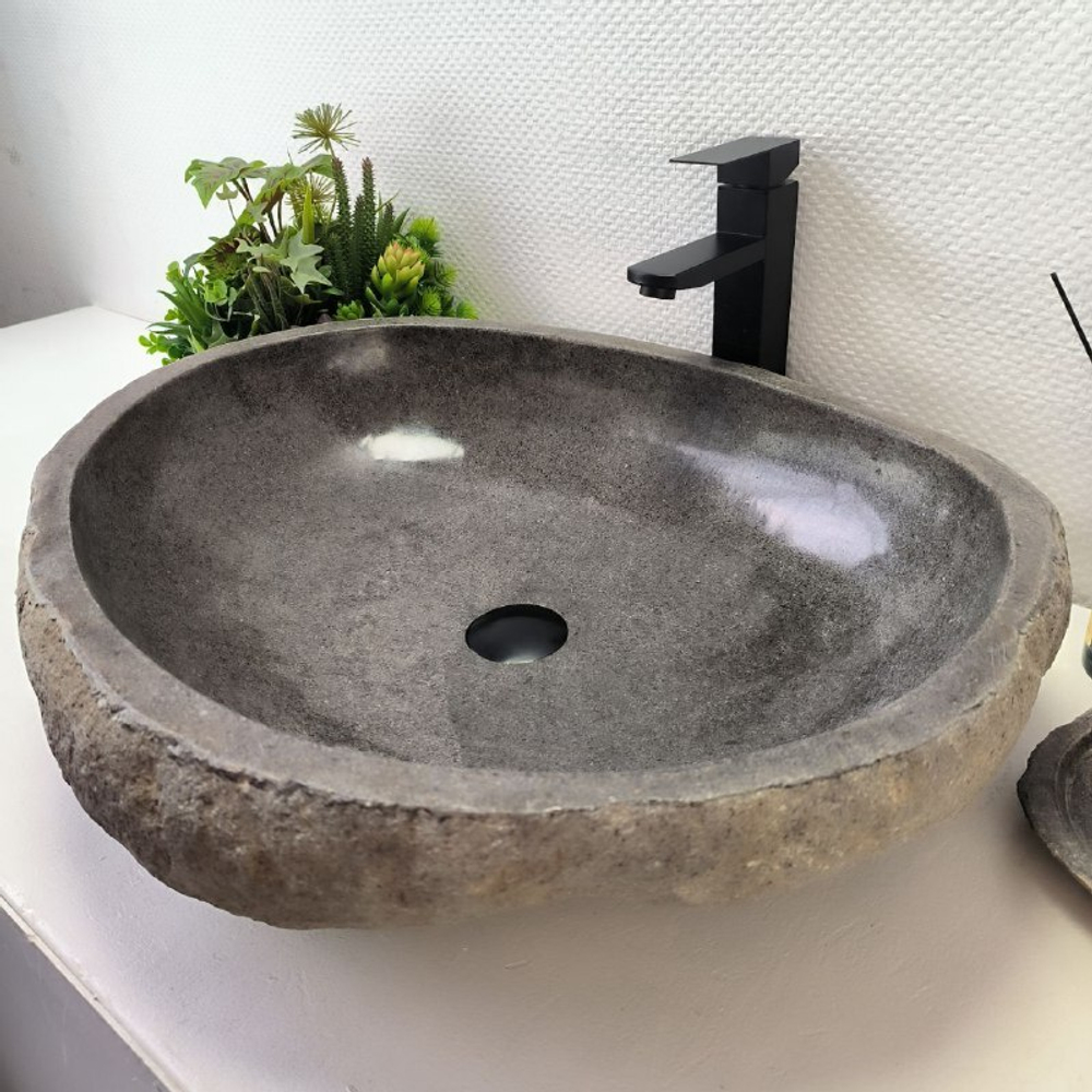 Раковина из речного камня RS-63600 (62*53*16) 0124