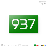 Номер на дверь 937, табличка на дверь для офиса, квартиры, кабинета, аудитории, склада, зеленая 120х70 мм, Айдентика Технолоджи